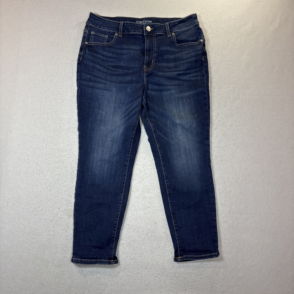 Maurices Classic High Rise Jeans Straight Leg Ankle Cropped Women Size 16W